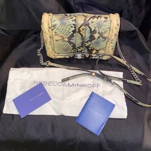 Snake print crossbody bag